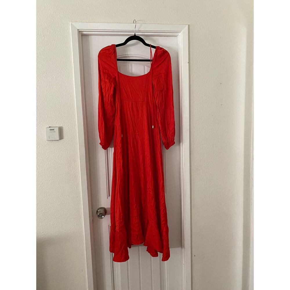 NWT Free People This Is Love Red Midi Dress Size XS - Picture 4 of 4